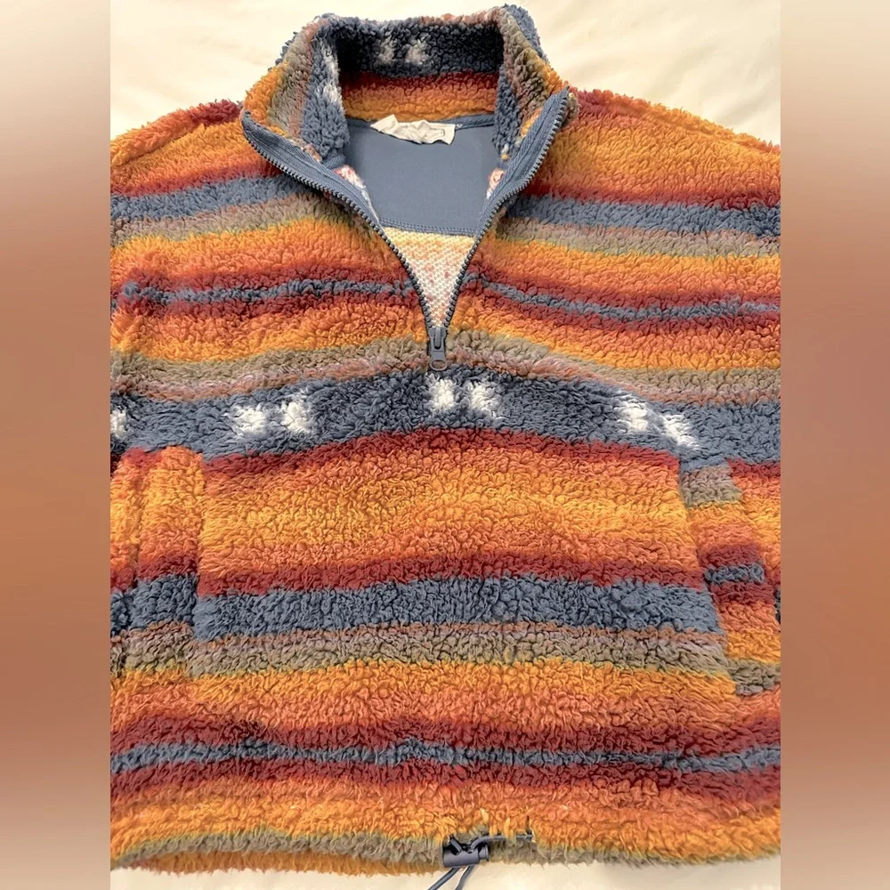 Hippie Rose sherpa zip up sweater - Picture 3 of 8